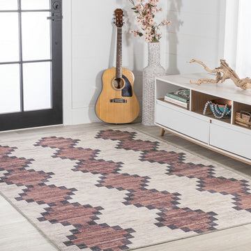 Timantii Modern Trellis Kilim Area Rug